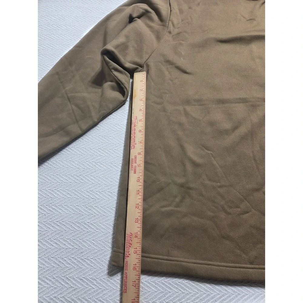 Guide Gear Men L Olive Brown Fleece Crewneck Sweatshirt Hunting Outdoor Pullover